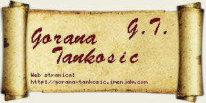 Gorana Tankosić vizit kartica